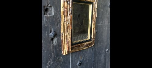 Driftwood mirror with black - driftwood,