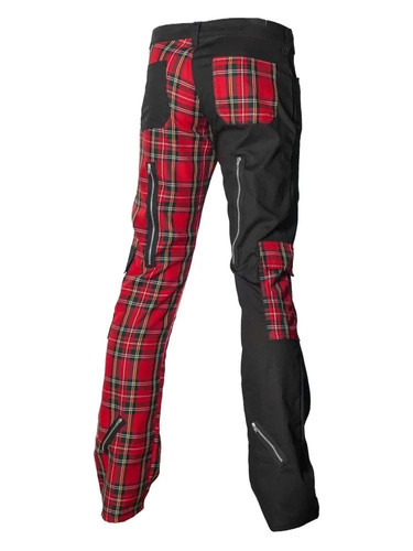 Men black red tartan - men's,