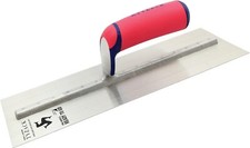 TYZACK 13" Ergo Soft-Grip Stainless Steel Pre-Worn Plastering/Plasterers Trowel