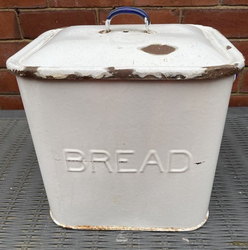 Enamel bread bin metal - metal,