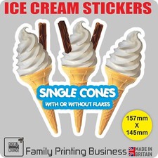 ICE CREAM VAN Stickers - Cones