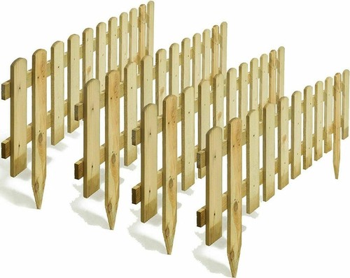 4pc wooden picket fence - picket, panels
