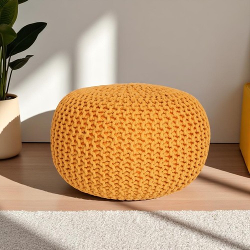 Mustard knitted moroccan - mustard,