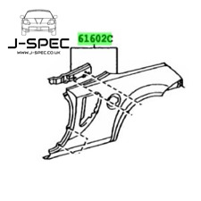 Toyota MR2 MK3 Roadster/Spyder/MR-S 99 - 06 Rear Left Quarter Panel 61602-17120