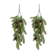 Decorative Pine Cone Garland 72cm Faux Pine Needle for Festive Setting
