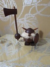 Vintage Danish Teak Wood Viking Gonk Axe 1960s  Kitsch Figure RARE