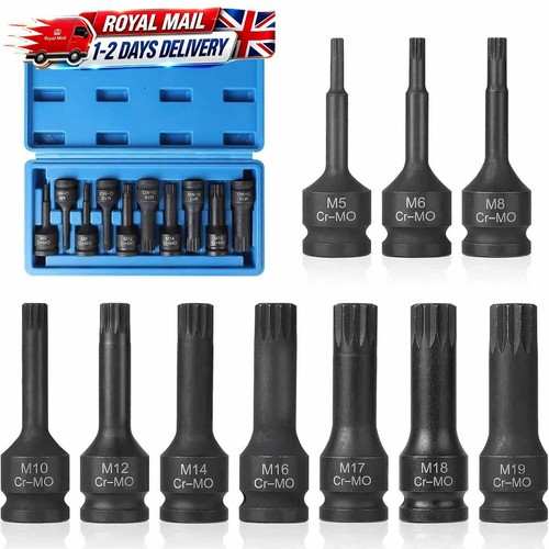 10pc drive spline - 10pc, cr-mo