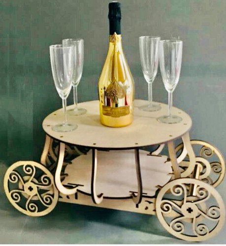 Champagne candy cart - champagne,