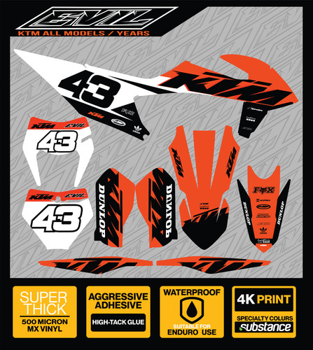 Custom graphics kit ktm sx - custom,