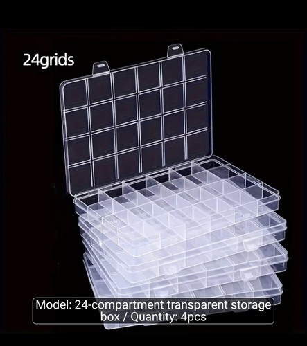 Clear plastic bead storage - plastic,