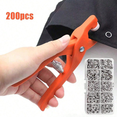 200 piece metal snap button - 200-piece,