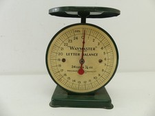 (ref1) Antique Waymaster Letter Balance Postal Scales 1960s