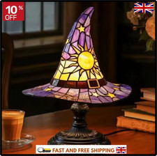 Stained Glass Witch Hat Lamp