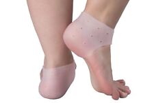 1 Pair SILICONE GEL HEEL SLEEVES Cracked Foot Skin Care Protector (Pink)