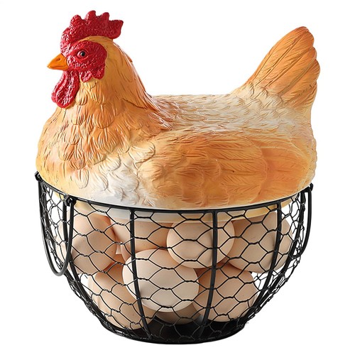 Egg basket vintage metal - basket,