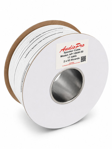 50m reel awg white - 17, speaker