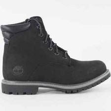 Timberland BNIB Ladies Boots WATERVILLE 6 IN Waterproof Black Nubuck RRP £190