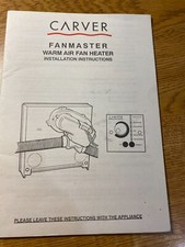 Carver Fanmaster Fan Heater  -