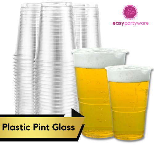 Plastic pint glasses 20oz - pint,
