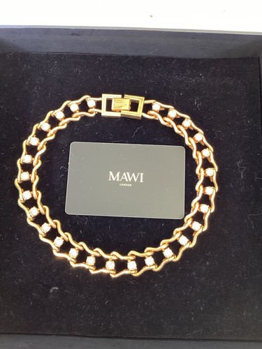 Mawi gold and diamanté choker - and,