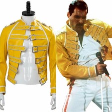 Queen Lead Vocals Freddie Mercury Wembley On Stage Jacket Cosplay Costume Coat