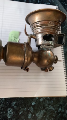 Vintage brass bicycle lamp - brass,