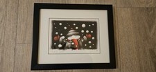 Doug Hyde Framed Signed Print 'Let It Snow'  New Condition 31 x 25 cm