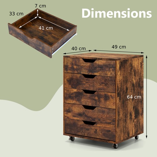 Drawer filing cabinet on - 5,