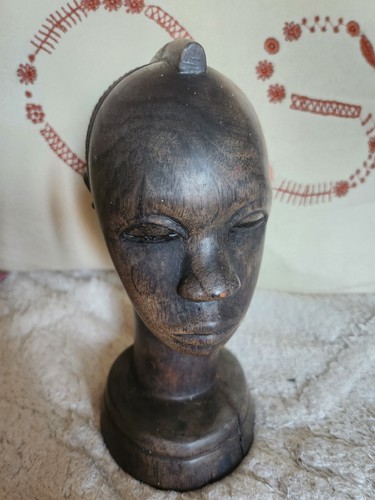 Vintage carved wooden african - vintage,