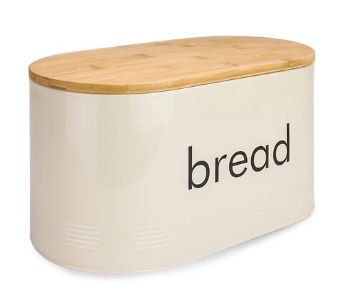 Bread bin with bamboo cutting - bin,