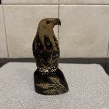 HAND CARVED EAGLE | WATER BUFFALO HORN 4,5” / 11cm Tall