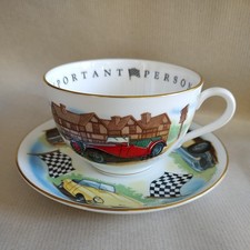 Royal Worcester VIP Large Breakfast Cup & Saucer - Classic Vintage Racing Cars