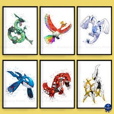 Pokemon Legendary Children's Bedroom Wall Art Poster Print Picture Gift A5 A4 A3