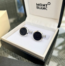 Montblanc Cufflinks Silver Black New With Tags