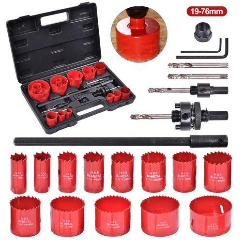 21pc 19mm 76mm hss metal - 19mm-76mm, bi-metal