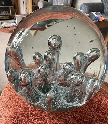 Art glass paperweight clear - glass,
