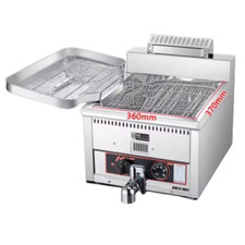 15L Nature/ LPG Gas Adjust Temperature Deep Fryer Catering Frying Machine Fried