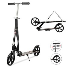 Folding Adult Scooter Big Wheels Suspension Non Electric Commuter Kick/Push Dual