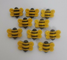 5 x Bee Buttons - 25mm - Shank
