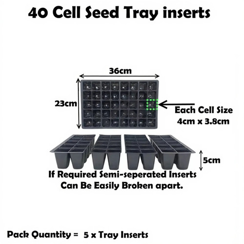 Cell tray inserts full - 40,
