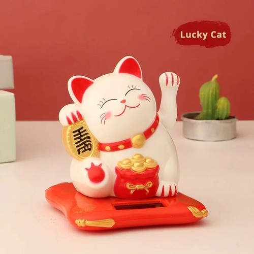 1pc lucky beckoning cat solar - beckoning,