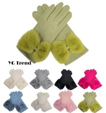 Women Winter Plain Gloves Faux