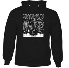 Sunk Boat Mens Funny Sailing Hoodie Dingy Speed Narrow Long Barge Royal Navy