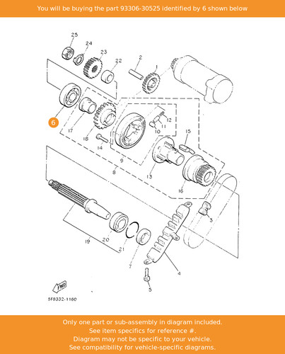 Yamaha bearing 93306 30525 - bearing,, 93306-30525