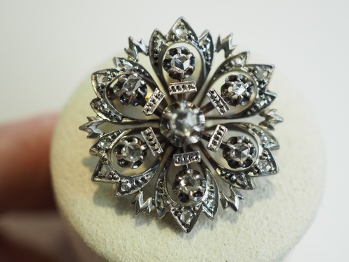 Antique 18k gold solid silver - 18k,