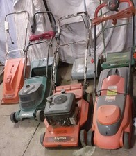 7 ASSORTED LAWNMOWERS. PETROL AND ELECTRIC.