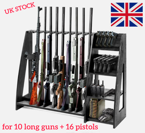 Wooden gun rack holds - rack, 26-gun