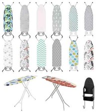 LARGE IRONING BOARD LIGHTWEIGHT & ADJUSTABLE HEIGHT WIDE IRON RACK NON SLIP