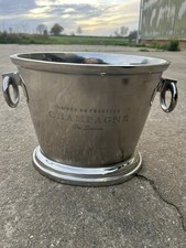 Champagne Bucket Cooler Large Aluminum loop handles Wine coolers ice Du Louvois
