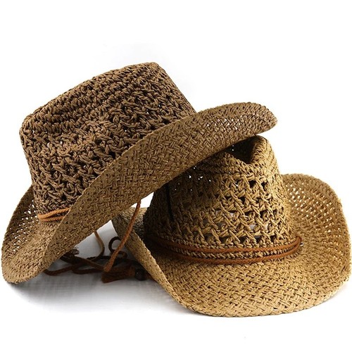 Handmade natural straw cowboy - natural,